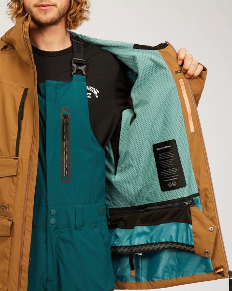 Муж./Сноуборд/Верхняя одежда/Куртки для сноуборда Водостойкая Мужская Куртка Billabong Adventure Division Prism Stx