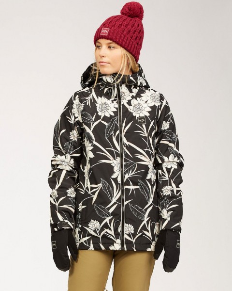 Жен./Сноуборд/Верхняя одежда/Куртки для сноуборда Женская Сноубордическая Куртка Billabong Sula Black Floral