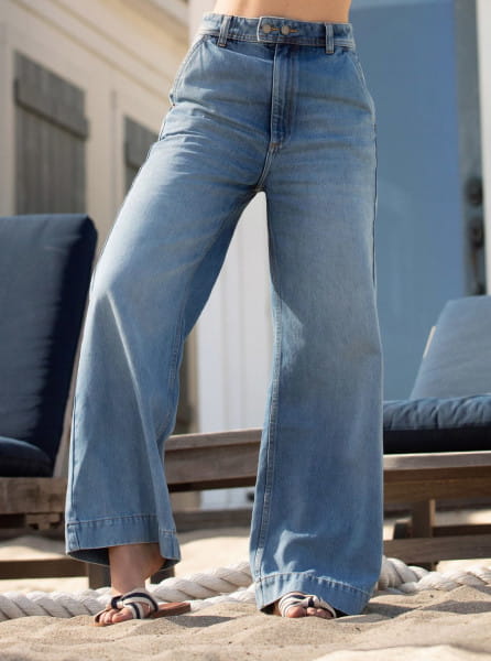 Голубой женские джинсы-клеш stronger obsession