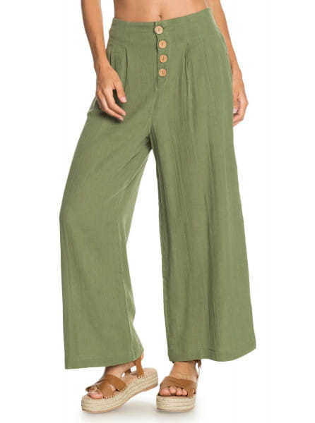Зеленый женские брюки с высокой талией dream story