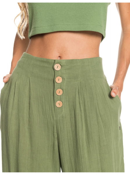 Зеленый женские брюки с высокой талией dream story