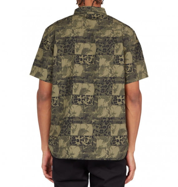 Муж./Одежда/Рубашки/Рубашки с коротким рукавом Мужская Рубашка DC SHOES Tactics Ivy Green Collage Ca