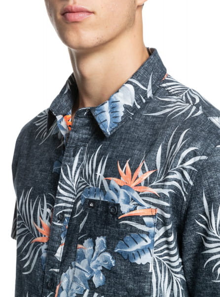 Мультиколор мужская рубашка с коротким рукавом paradise express