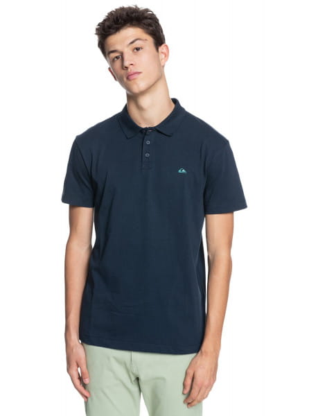 Темно-голубой мужская рубашка-поло essentials