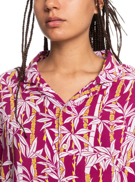 Персиковый женская рубашка с коротким рукавом sunny ride