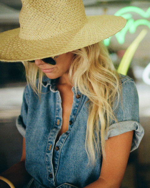 Бежевый женская шляпа от солнца salty blonde sun rays