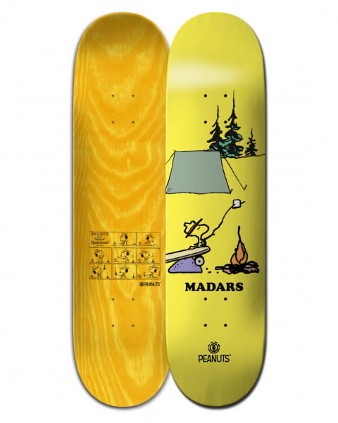 Бежевый дека для скейтборда peanuts woodstock x madars 8.25"