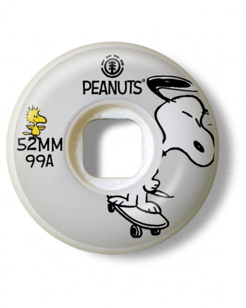 Белые набор из 4 колес для скейтборда peanuts squad 52 mm