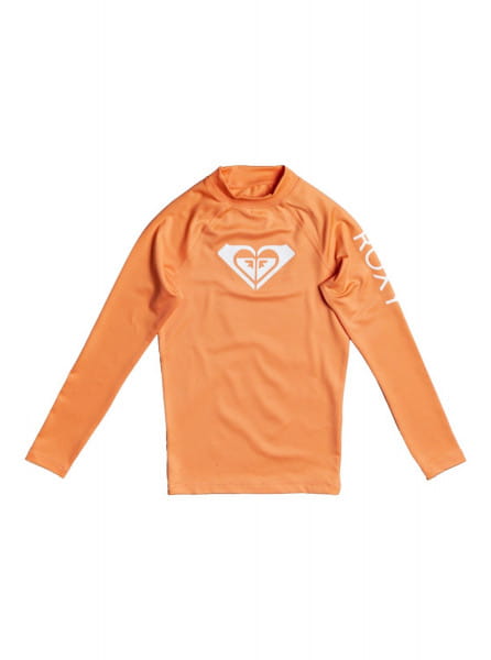 Оранжевый детский рашгард с длинным рукавом whole hearted upf 50 8-16