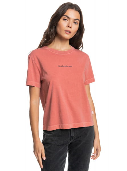 Бордовый футболка из органического хлопка quiksilver womens
