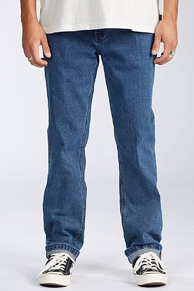 Голубые мужские прямые джинсы 73