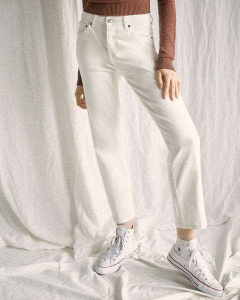 Белые женские джинсы свободного кроя camille rowe pops