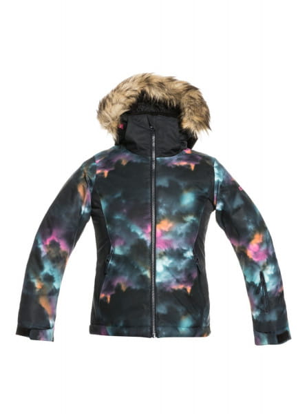 Дев./Сноуборд/Верхняя одежда/Куртки для сноуборда Детская Сноубордическая Куртка Roxy Jet Ski True Black Pensine