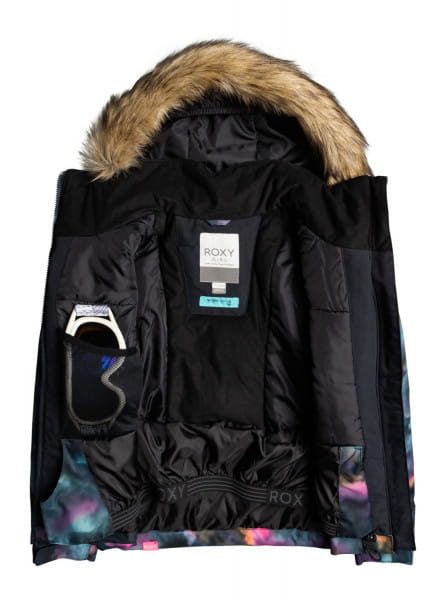 Дев./Сноуборд/Верхняя одежда/Куртки для сноуборда Детская Сноубордическая Куртка Roxy Jet Ski True Black Pensine