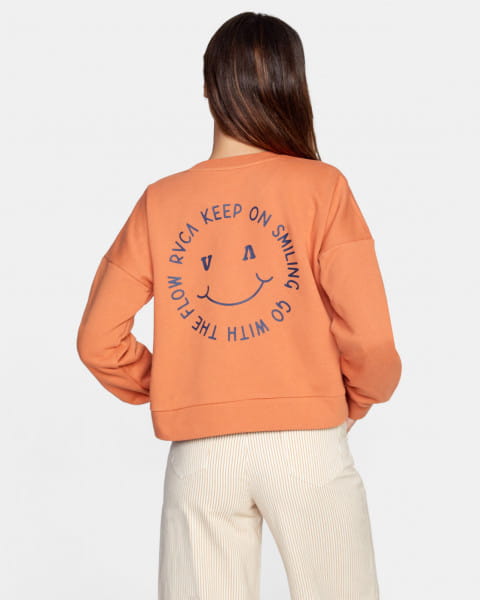 Оранжевый женский свитшот keep smiling