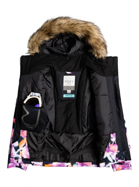 Дев./Сноуборд/Верхняя одежда/Куртки для сноуборда Детская Сноубордическая Куртка Roxy Jet Ski True Black Jorja