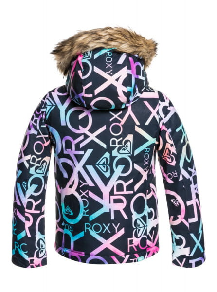 Дев./Сноуборд/Верхняя одежда/Куртки для сноуборда Детская Сноубордическая Куртка Roxy Jet Ski True Black Macha