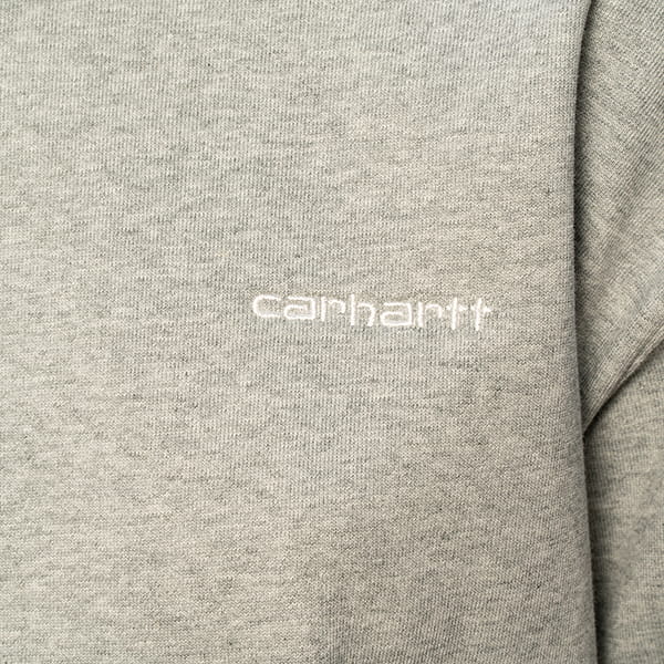 Толстовки худи Carhartt WIP Script Sweatshirt Grey Heather / White