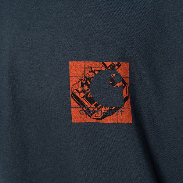 Толстовки худи CARHARTT WIP Grid C T-shirt Admiral