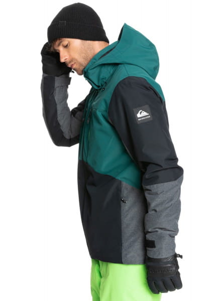 Темно-зеленый сноубордическая куртка mission plus