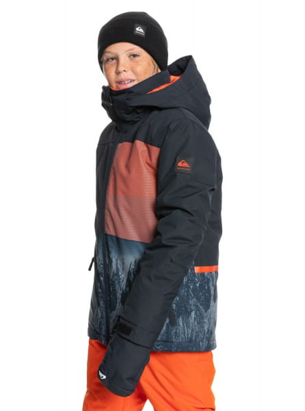 Черный детская сноубордическая куртка silvertip
