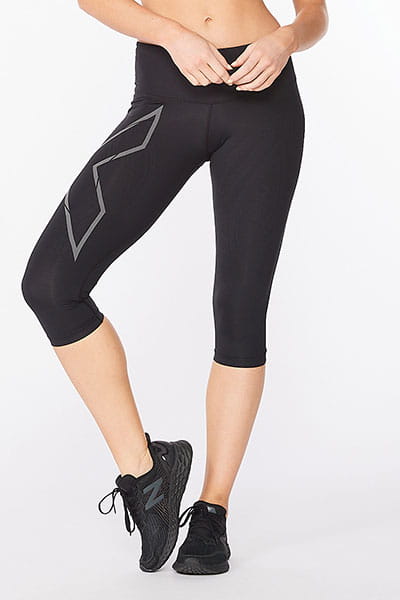   3/4 2XU Light Speed Mid-Rise Compression 3/4 T Lights Black