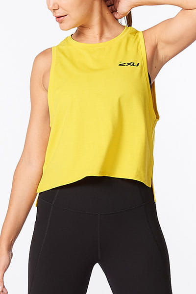  2XU Form Crop Tank Yellow