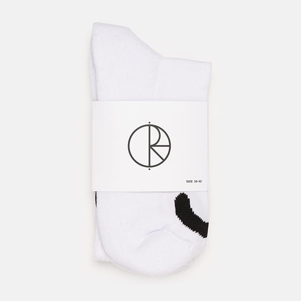 Носки POLAR SKATE Co. Happy Sad Socks - Long White White