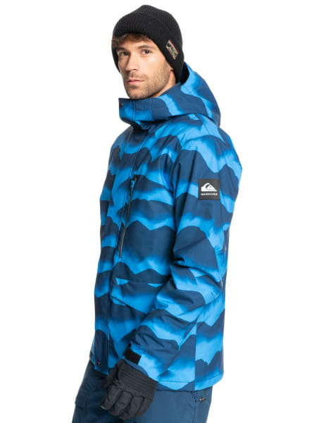 Синий сноубордическая куртка mission