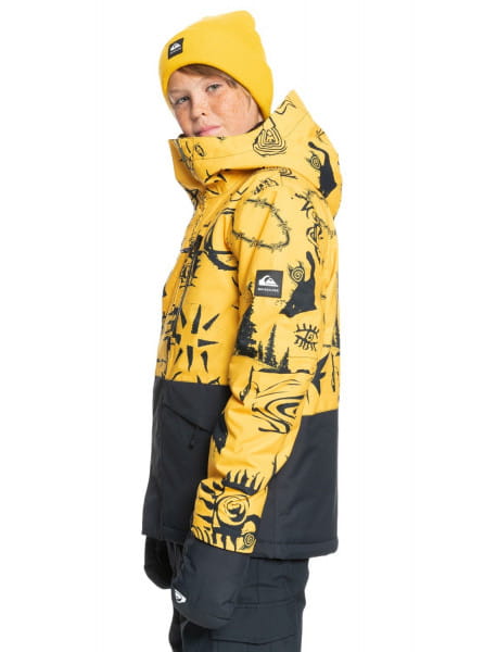 Желтый детская сноубордическая куртка mission
