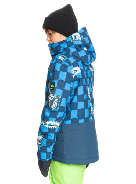 Мал./Сноуборд/Верхняя одежда/Куртки для сноуборда Детская Сноубордическая Куртка Quiksilver Mission French Blue Retro Qu
