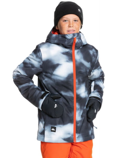 Черный детская сноубордическая куртка mission