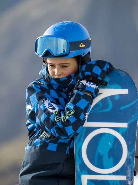 Голубой детская сноубордическая маска shredder