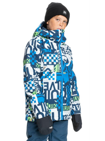 Мал./Сноуборд/Верхняя одежда/Куртки для сноуборда Детская Сноубордическая Куртка Quiksilver Mission Insignia Blue Brand