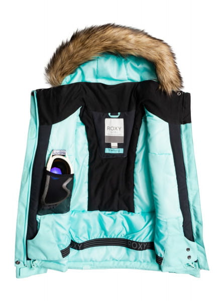 Дев./Сноуборд/Верхняя одежда/Куртки для сноуборда Детская Сноубордическая Куртка Roxy Meade Aruba Blue