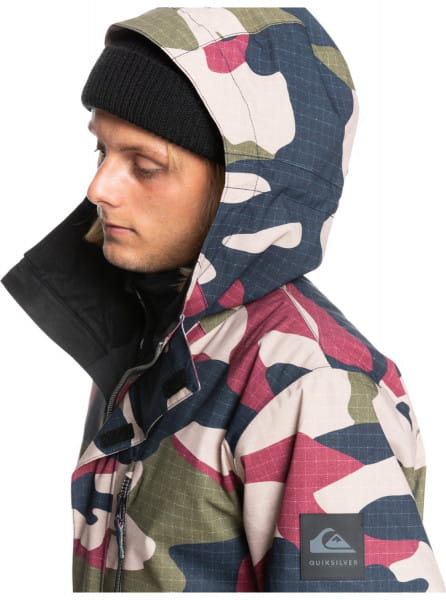 Муж./Сноуборд/Верхняя одежда/Куртки для сноуборда Сноубордическая Куртка Quiksilver Mission Grape Leaf Giant Cam
