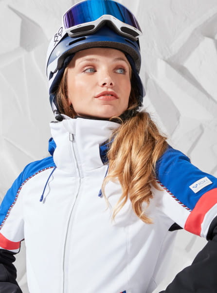 Белый сноубордическая куртка ski chic