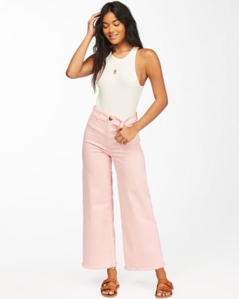 Розовый free fall - high waisted trousers for women