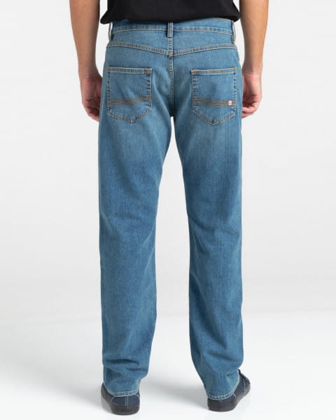 Голубые мужские зауженные джинсы e02