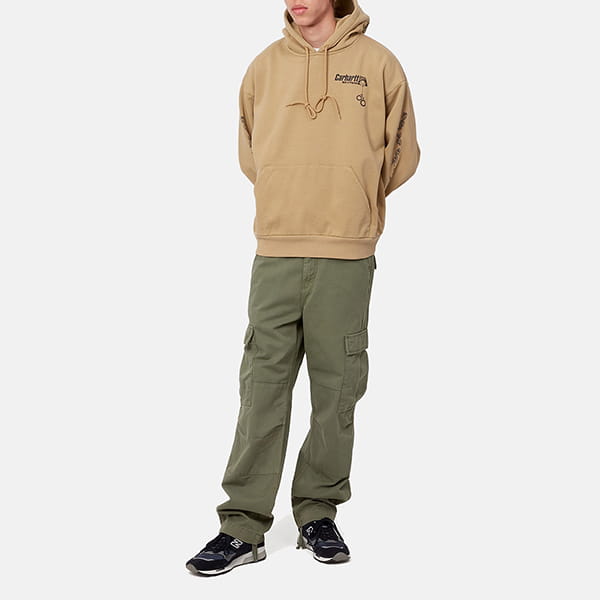   CARHARTT WIP Hooded Scramble Sweatshirt Dusty H Brown / Black