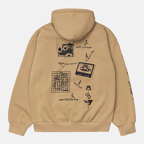   CARHARTT WIP Hooded Scramble Sweatshirt Dusty H Brown / Black