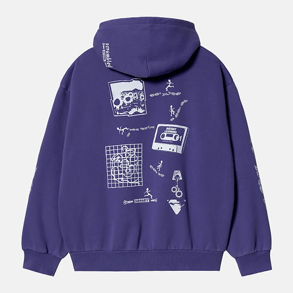   CARHARTT WIP Hooded Scramble Sweatshirt Razzmic / White