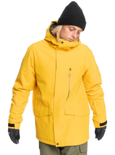 Желтый сноубордическая куртка mission solid