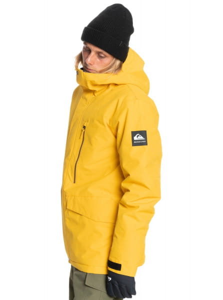 Желтый сноубордическая куртка mission solid