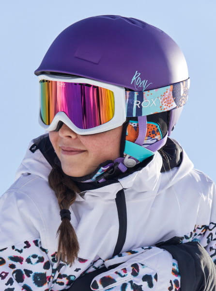 Бордовый детский сноубордический шлем happyland