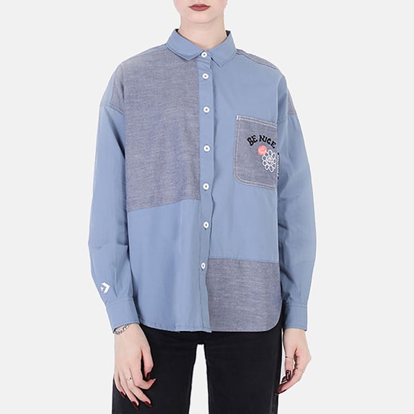 Рубашка CONVERSE Colorblocked Button Down Shirt