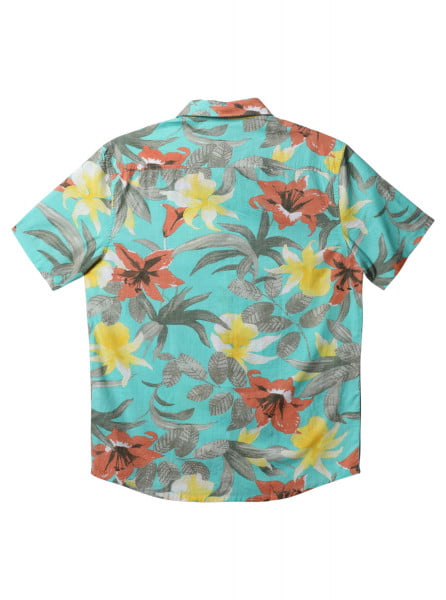 Муж./Одежда/Блузы и рубашки/Рубашки с коротким рукавом Рубашка С Коротким Рукавом Quiksilver Garden Path Angel Blue Garden Pa