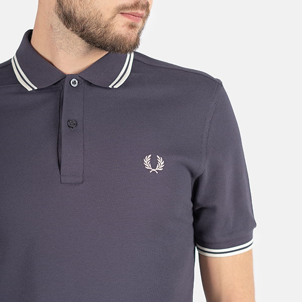 Поло Twin Tipped Fred Perry Shirt серое