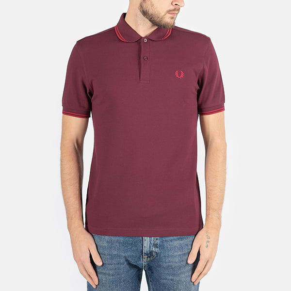 Поло Twin Tipped Fred Perry Shirt бордовое