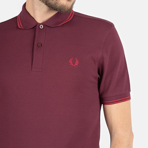 Поло Twin Tipped Fred Perry Shirt бордовое